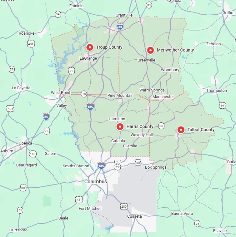 Map West GA